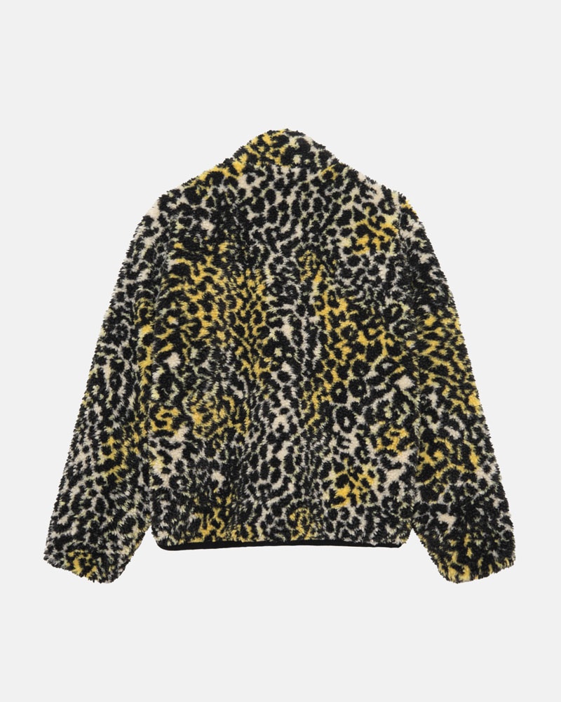 Leopard Stüssy Sherpa Reversible Jacket | USA GVBJXK920