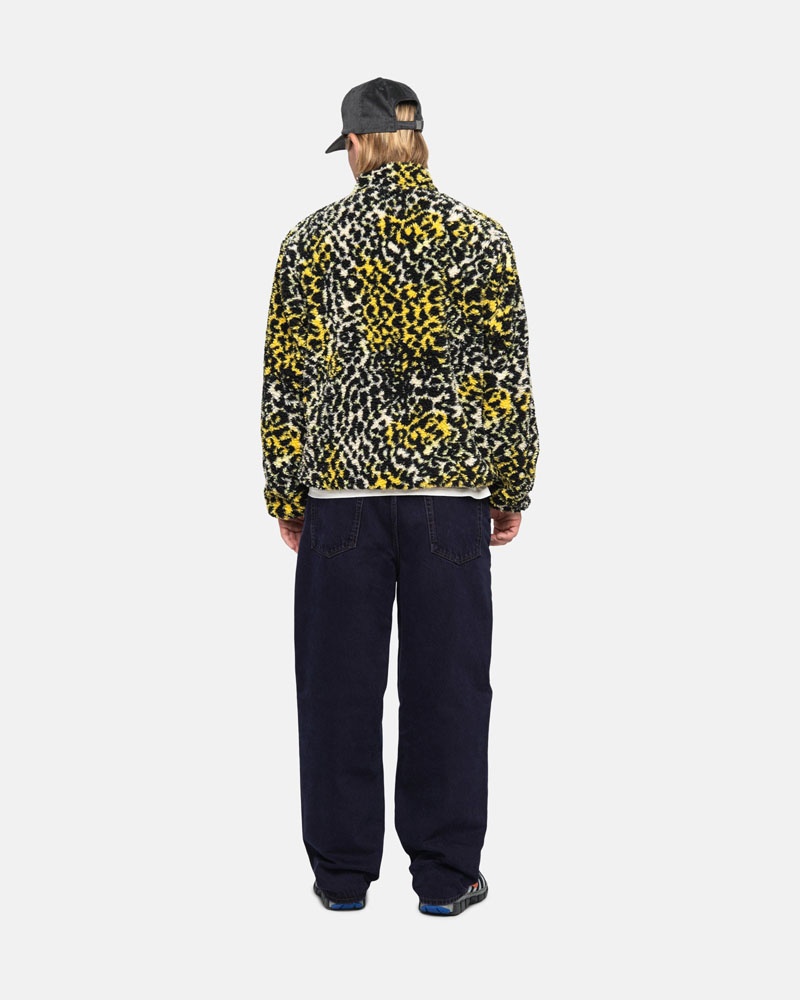 Leopard Stüssy Sherpa Reversible Jacket | USA GVBJXK920