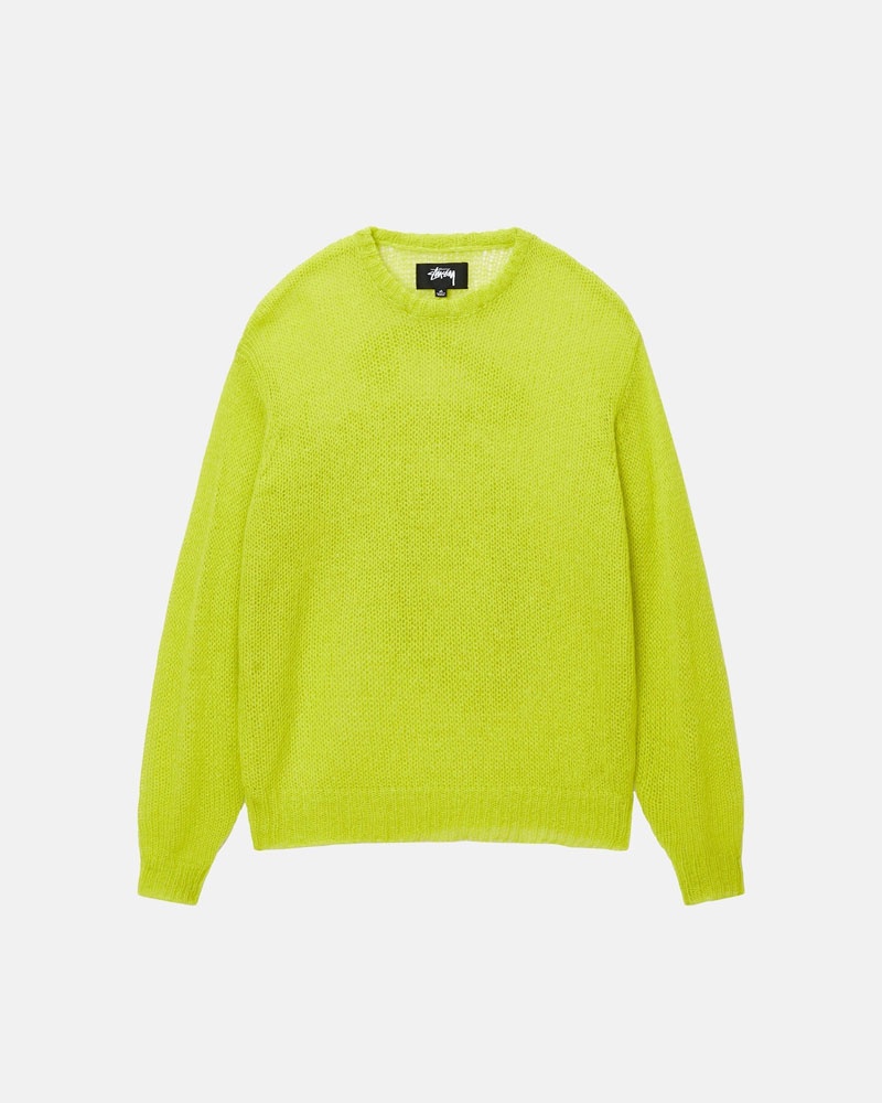 Light Green Stüssy S Loose Knit Sweater | USA SXKFZU984