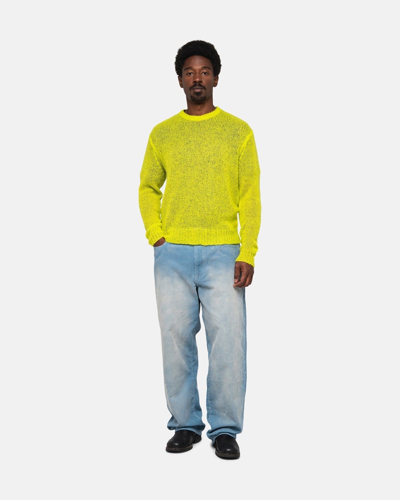 Light Green Stüssy S Loose Knit Sweater | USA SXKFZU984