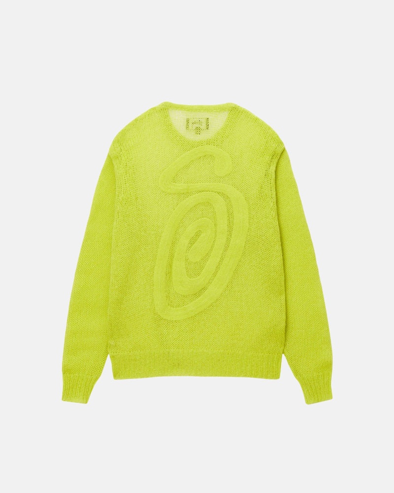 Light Green Stüssy S Loose Knit Sweater | USA SXKFZU984