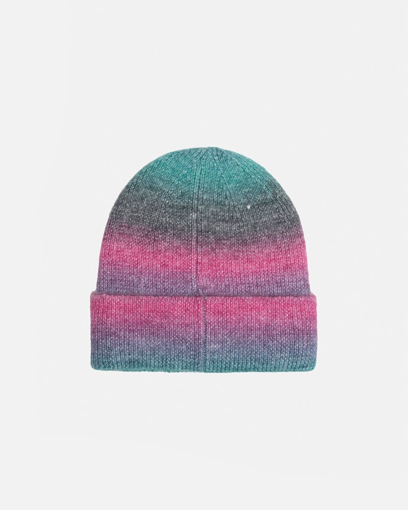 Multicolor Stüssy Cuff Spray Stripe Beanie | USA UOBYWL682