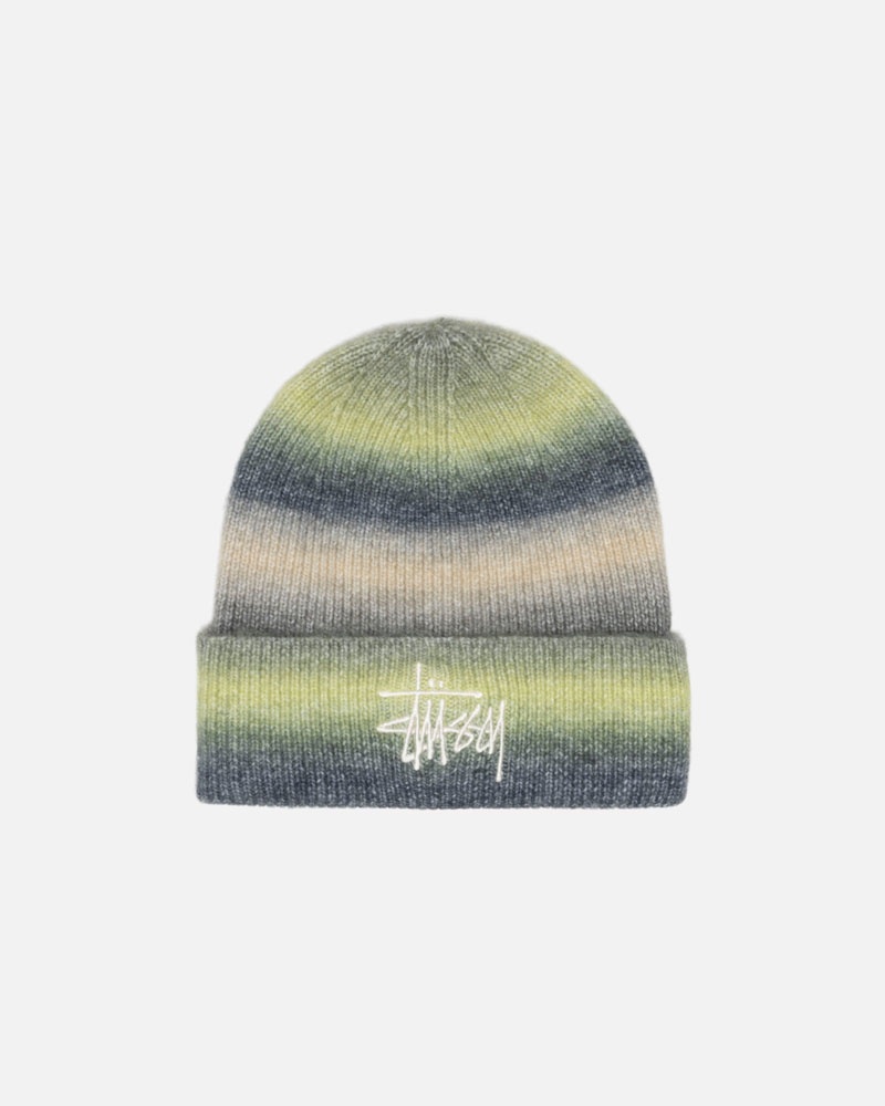 Multicolor Stüssy Cuff Spray Stripe Beanie | USA BQGJUV937