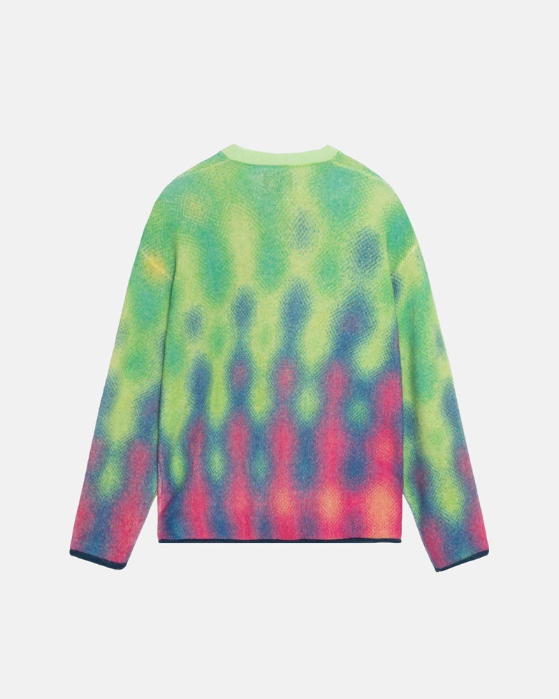 Multicolor Stüssy Gradient Dot Brushed Sweater | USA NSOVFC176