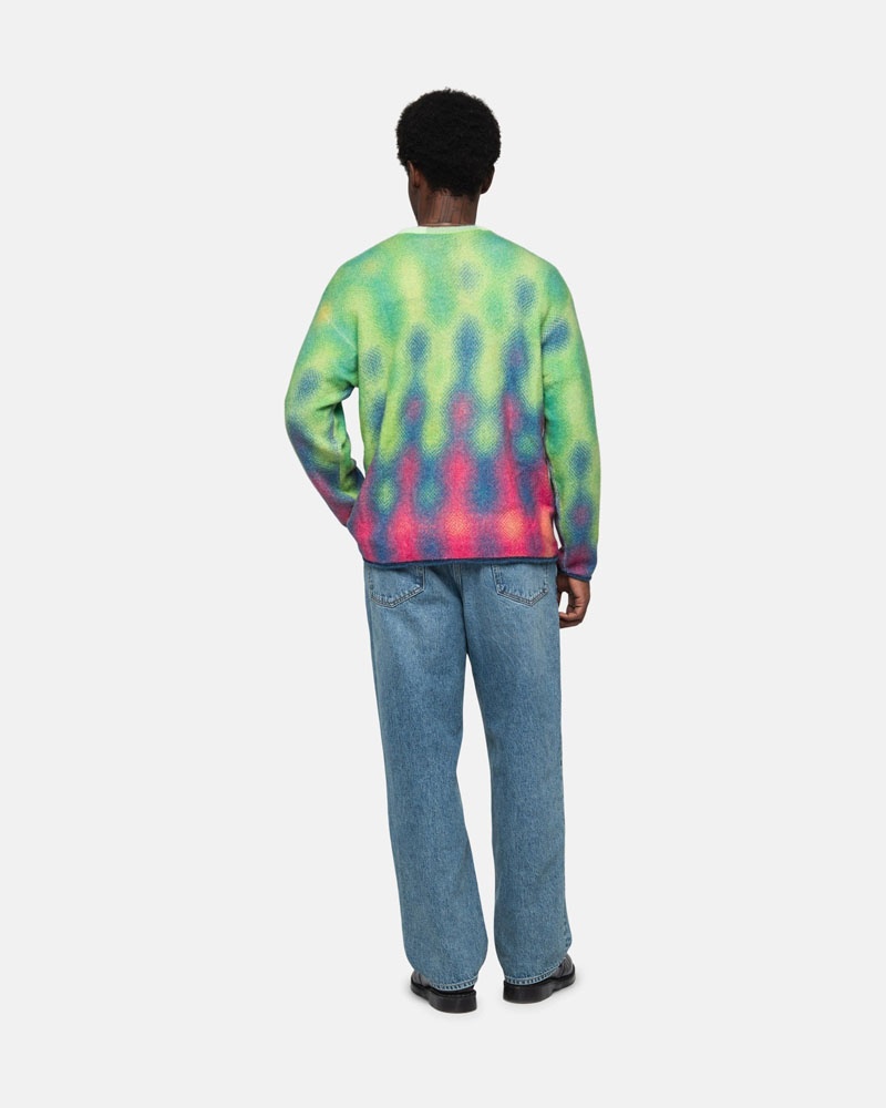 Multicolor Stüssy Gradient Dot Brushed Sweater | USA NSOVFC176