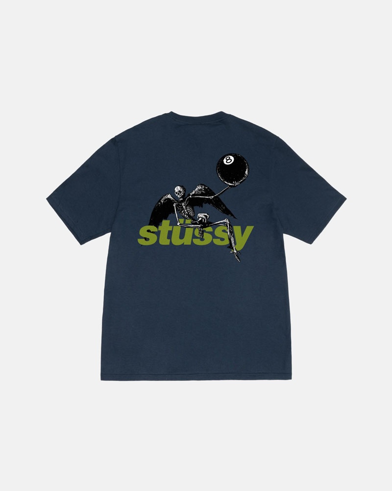 Navy Stüssy Apocalypse T-Shirts | USA AUVCMZ125