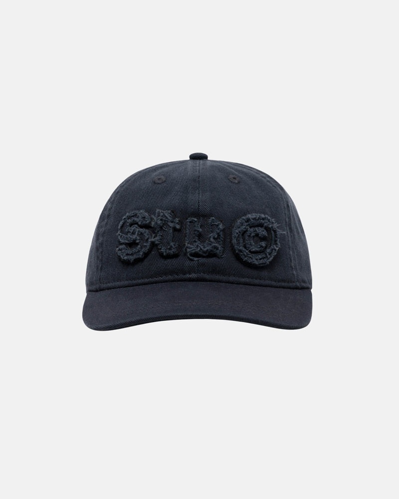 Navy Stüssy Low Pro Copyright Applique Strapback Caps | USA AXQUTW241