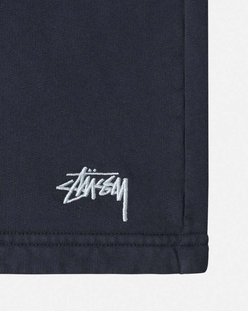 Navy Stüssy Stock Logo Sweat Shorts | USA ICVPRG174