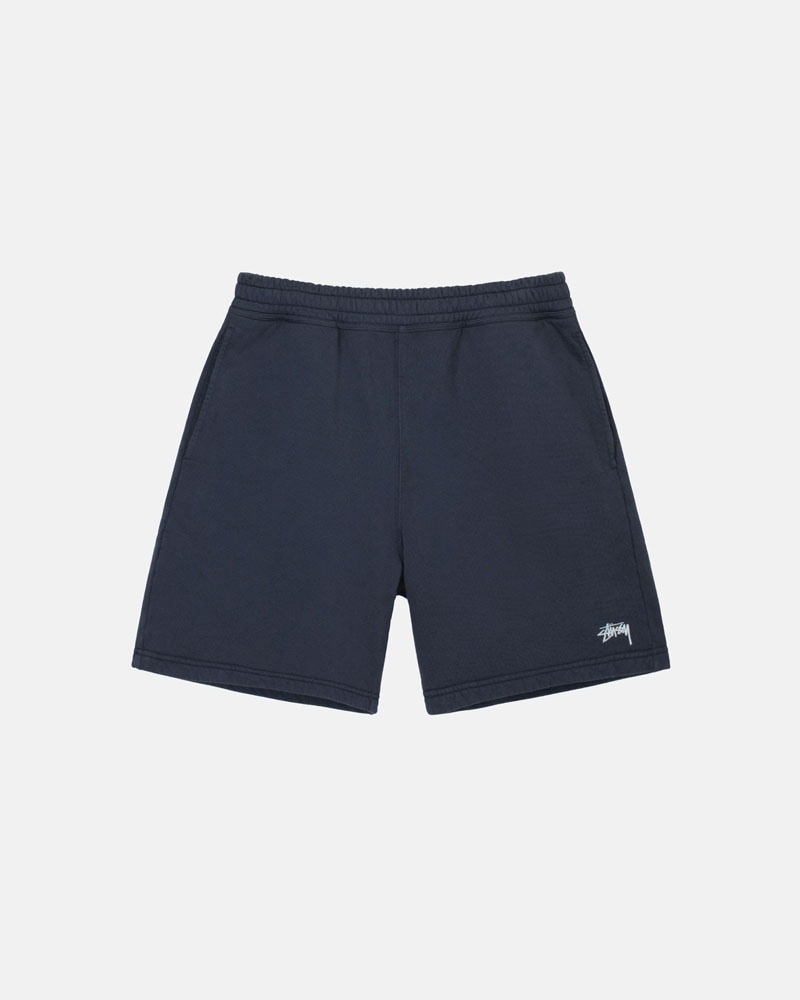 Navy Stüssy Stock Logo Sweat Shorts | USA ICVPRG174