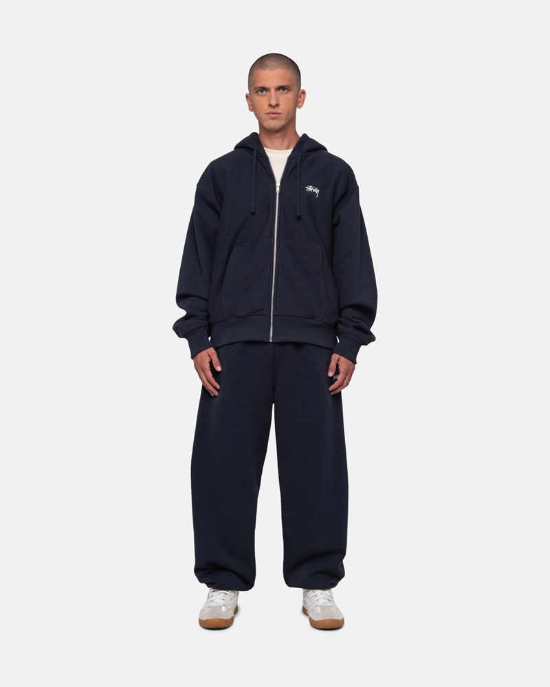 Navy Stüssy Stock Logo Sweatpants | USA XYZGHJ740