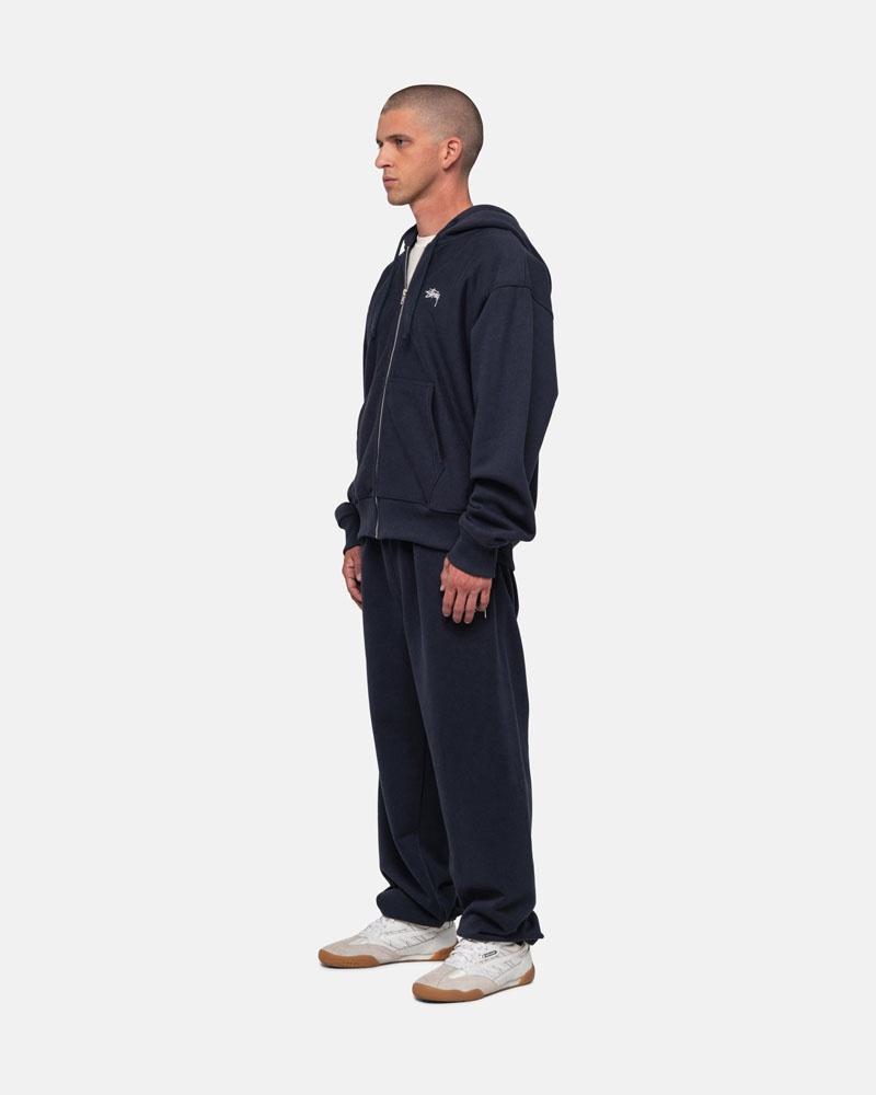 Navy Stüssy Stock Logo Sweatpants | USA XYZGHJ740