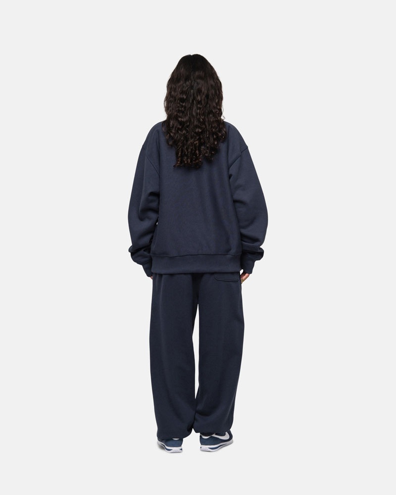 Navy Stüssy Stock Logo Sweatpants | USA XYZGHJ740