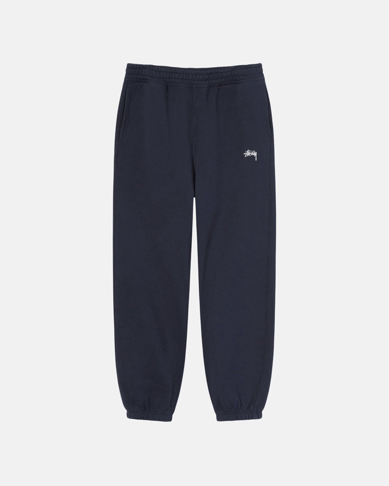 Navy Stüssy Stock Logo Sweatpants | USA XYZGHJ740