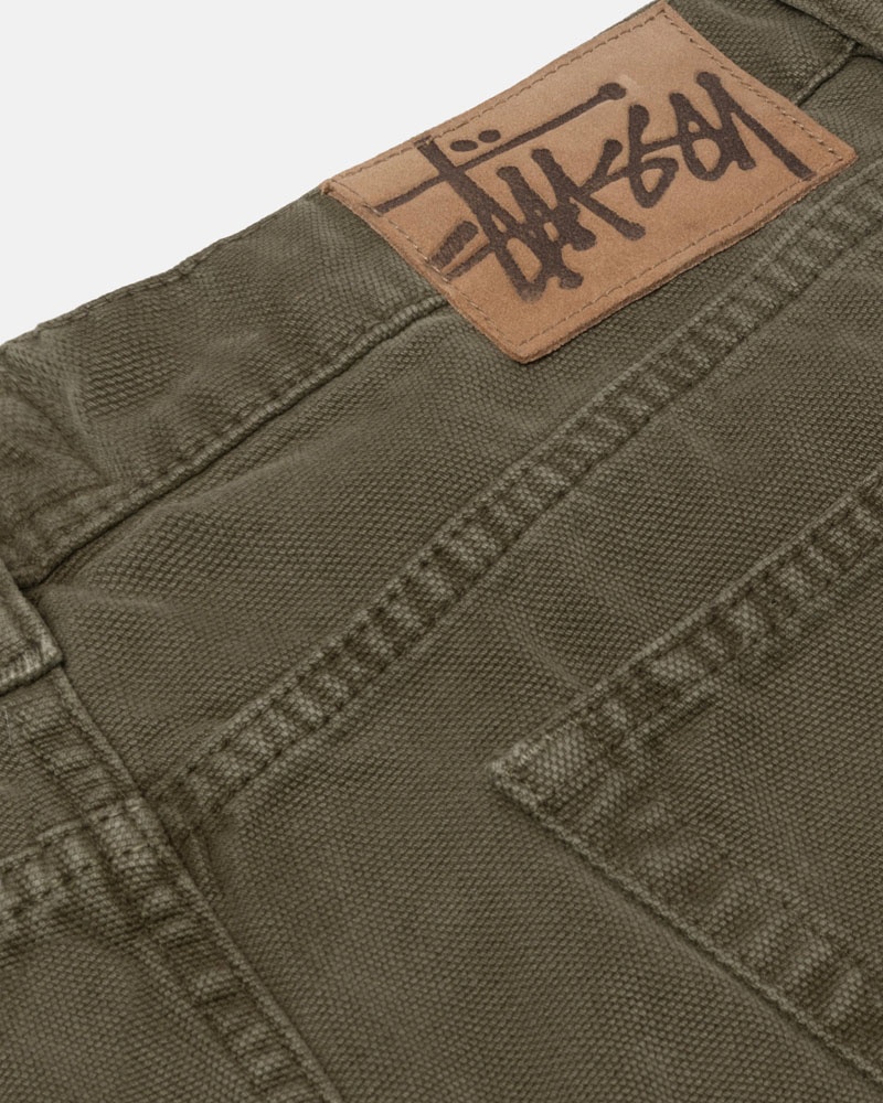 Olive Stüssy Big OL' Jean Washed Canvas Jeans | USA AYCGES913