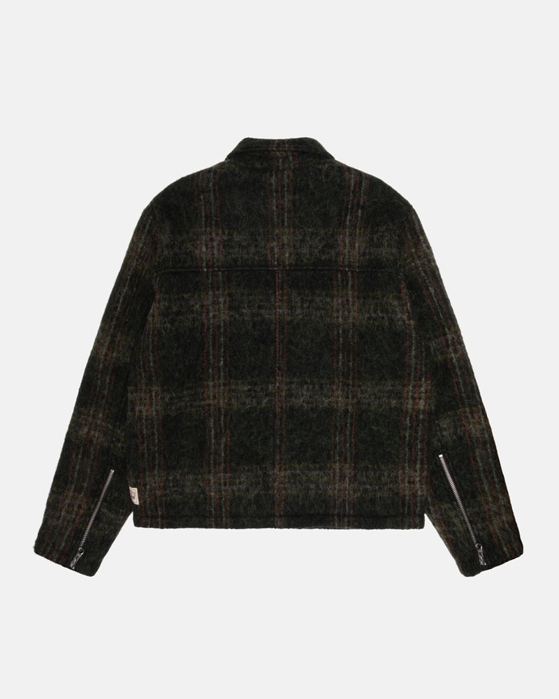 Olive Stüssy Mohair Club Jacket | USA IPWZOC358