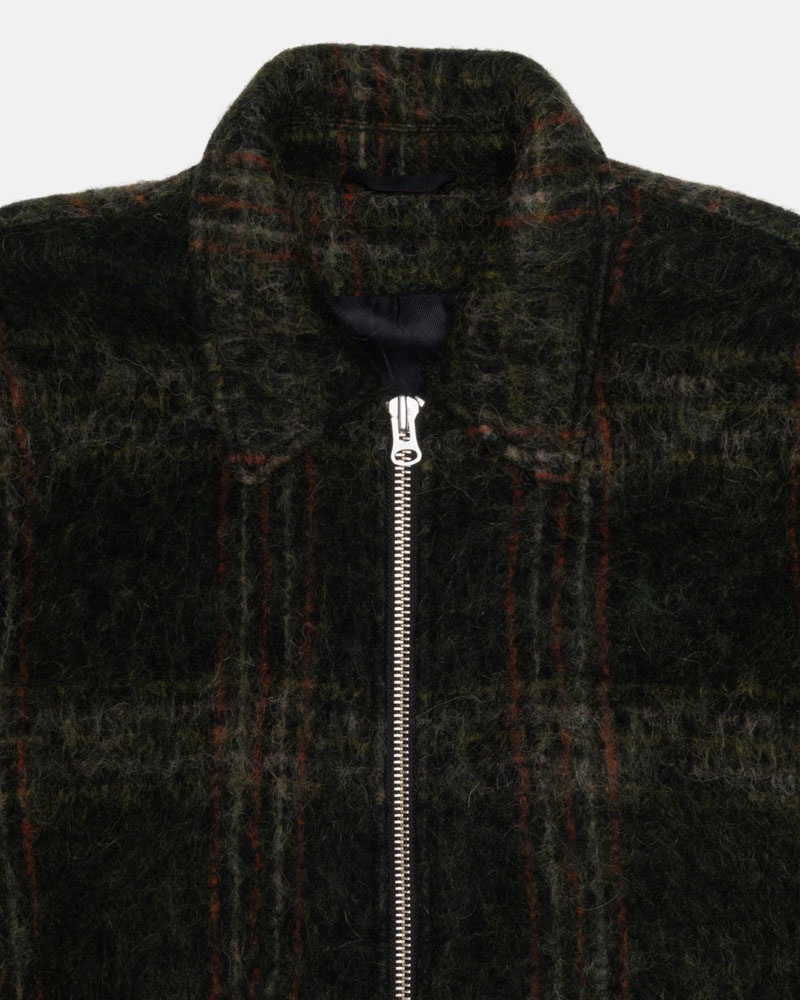 Olive Stüssy Mohair Club Jacket | USA IPWZOC358