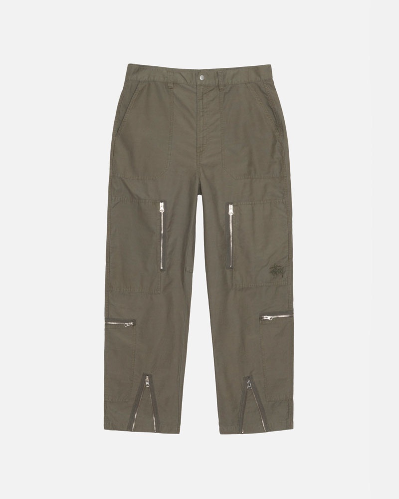 Olive Stüssy Nyco Flight Pants | USA IGFLCE602