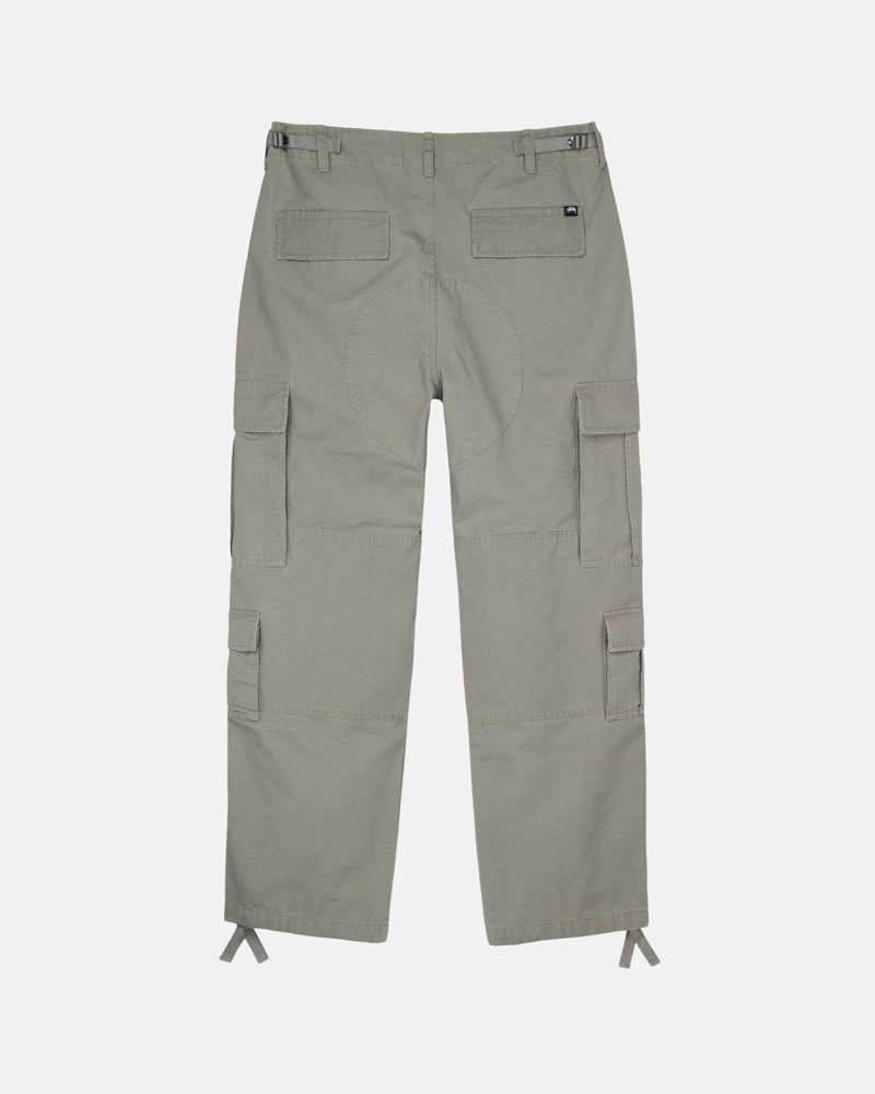 Olive Stüssy Surplus Cargo Ripstop Pants | USA XZQARB306