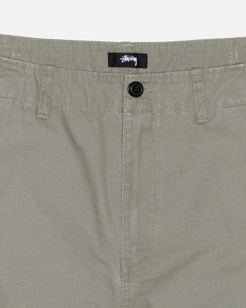 Olive Stüssy Surplus Cargo Ripstop Pants | USA XZQARB306