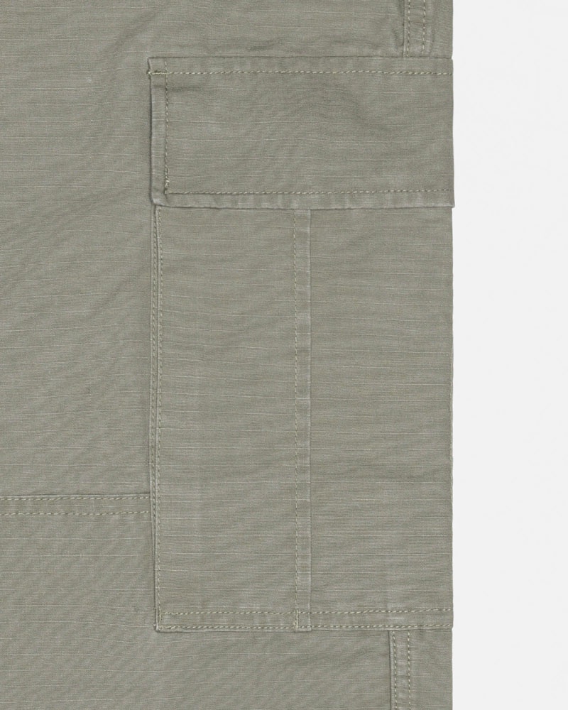 Olive Stüssy Surplus Cargo Ripstop Pants | USA XZQARB306