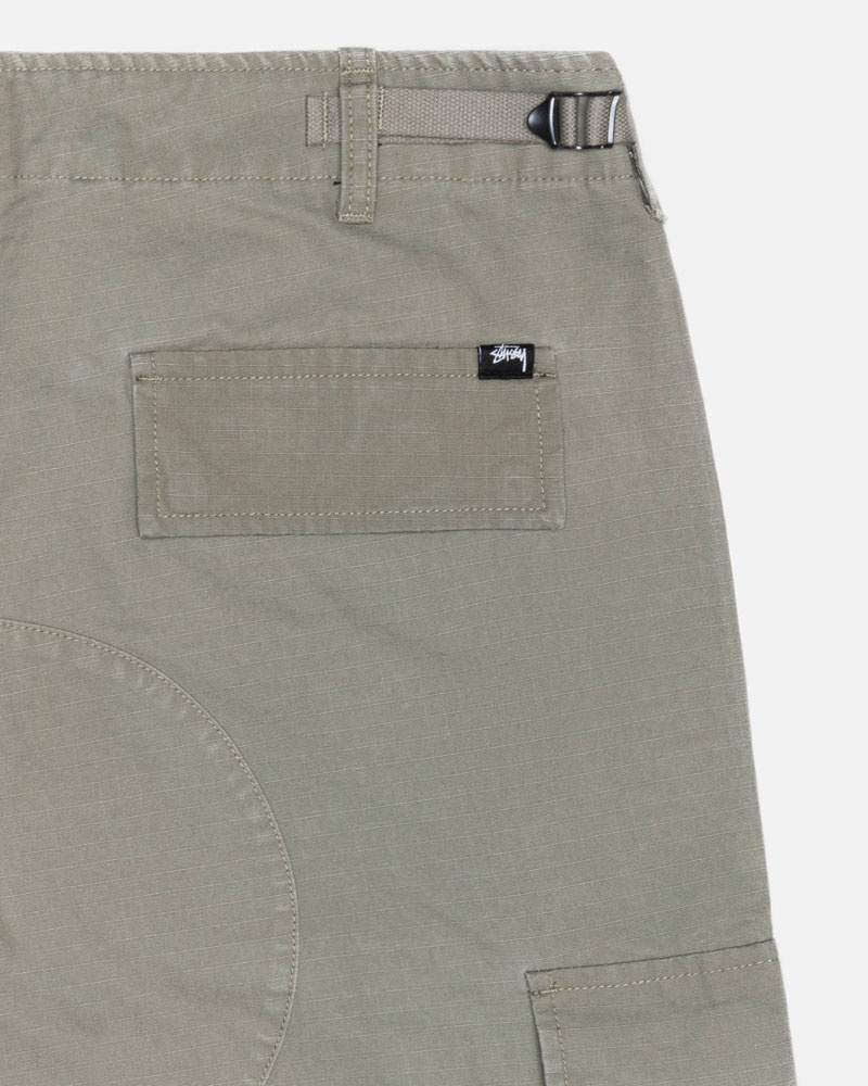 Olive Stüssy Surplus Cargo Ripstop Pants | USA XZQARB306