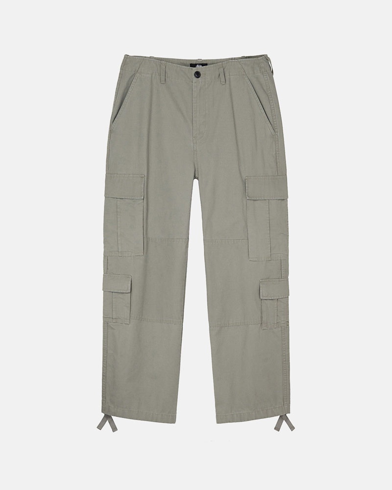 Olive Stüssy Surplus Cargo Ripstop Pants | USA XZQARB306