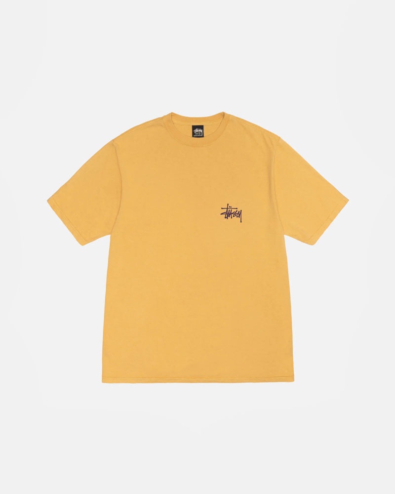 Orange Stüssy Built Tough Honey Pigment Dyed T-Shirts | USA FQTDNI204