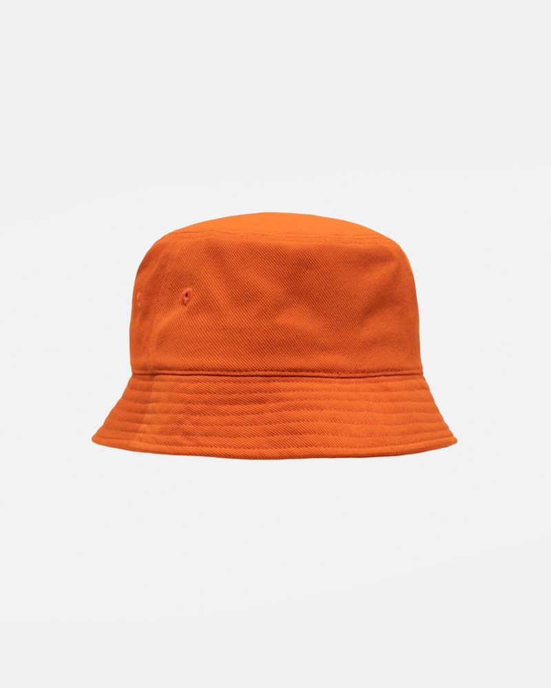 Orange Stüssy Deep Bucket SS Link Hats | USA JHFQGK542