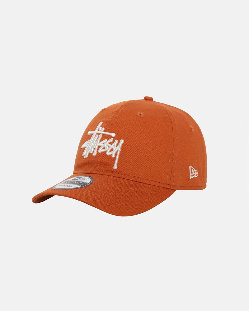 Orange Stüssy New Era 9Twenty Basic Strapback Caps | USA APCGFS716