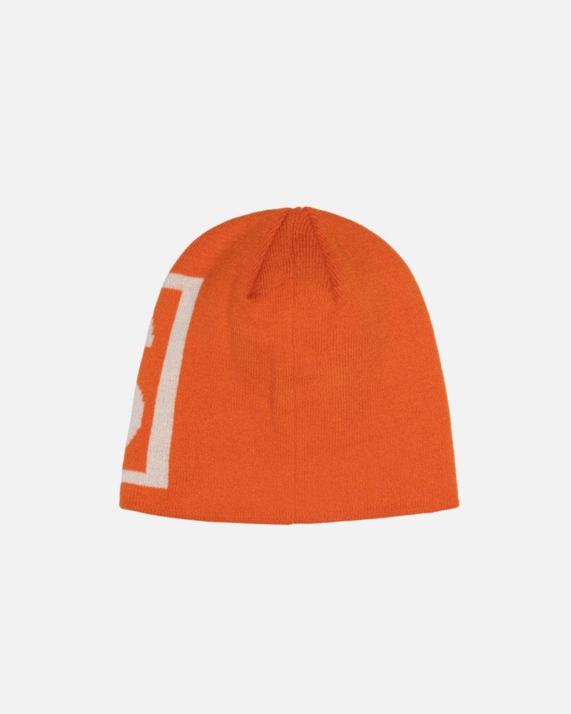 Orange Stüssy Skullcap SS Link Beanie | USA CJBVFQ712