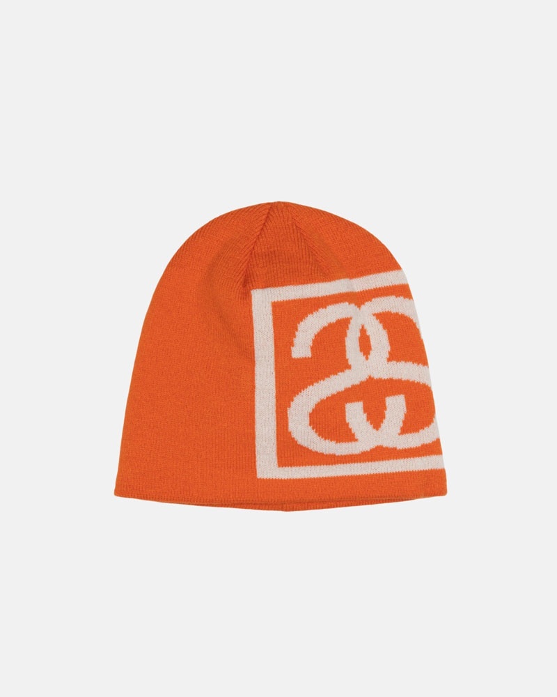 Orange Stüssy Skullcap SS Link Beanie | USA CJBVFQ712