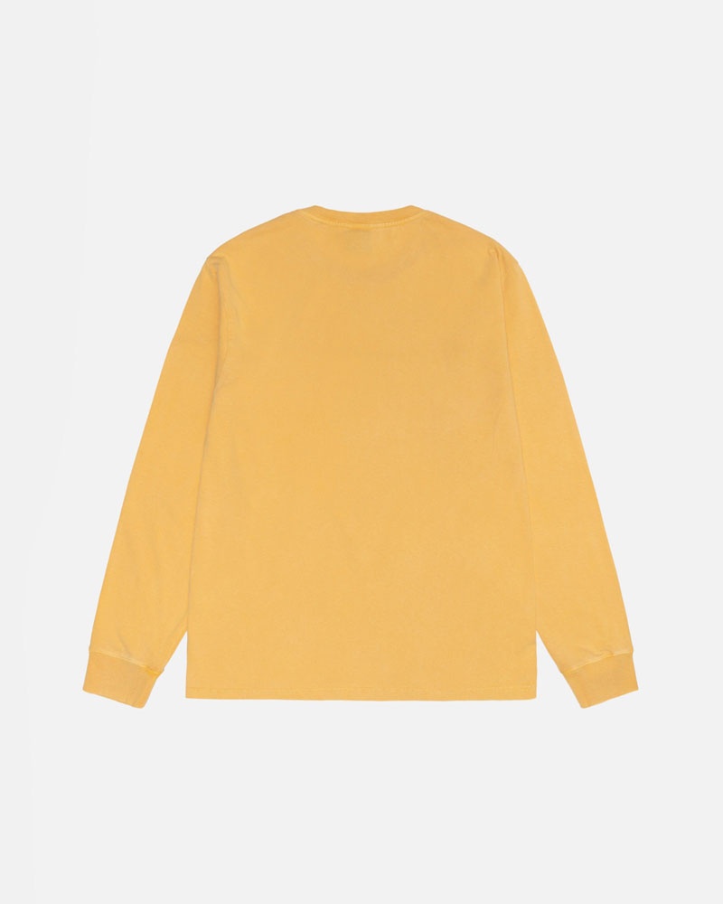 Orange Stüssy Small Stock LS Pigment Dyed T-Shirts | USA PITLVF704