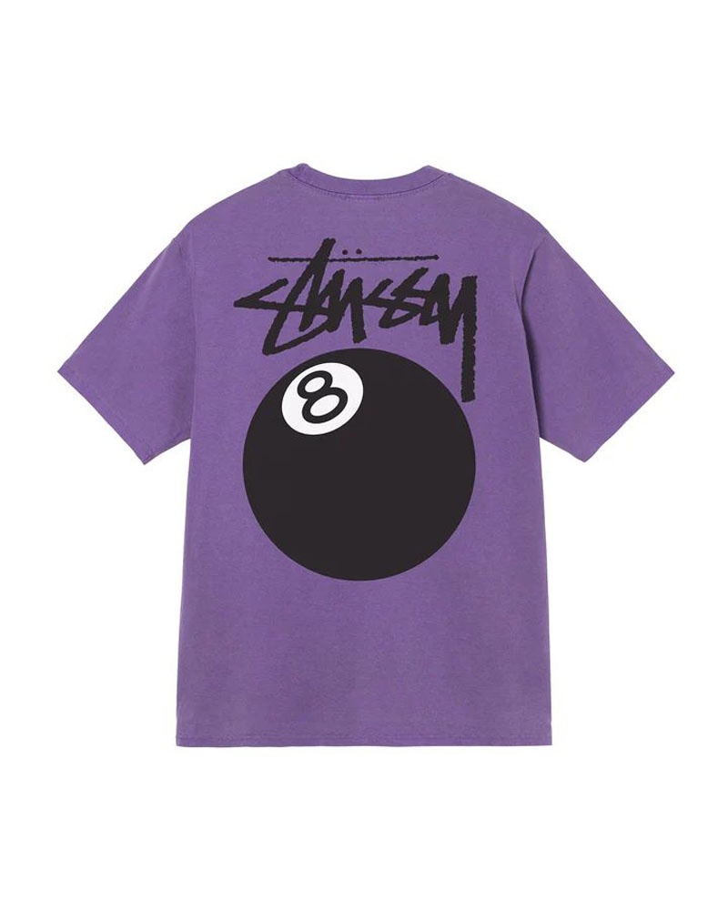 Purple Stüssy 8 Ball Pigment Dyed T-Shirts | USA YWGHDL167