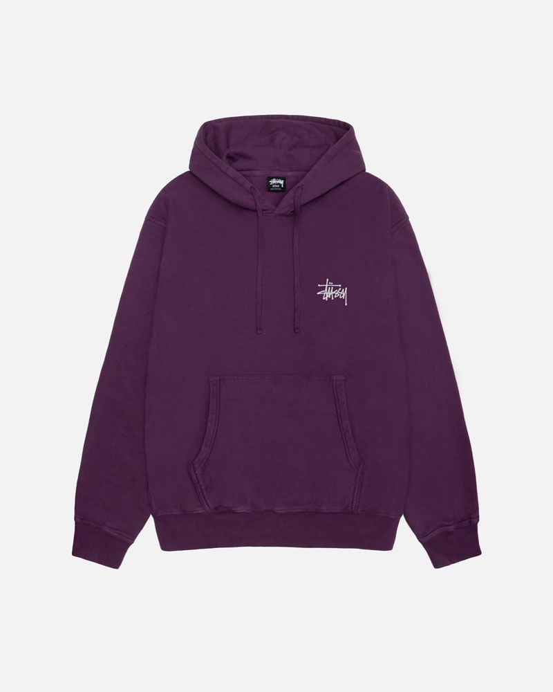 Purple Stüssy Built Tough Pigment Dyed Hoodie | USA FMALJS260