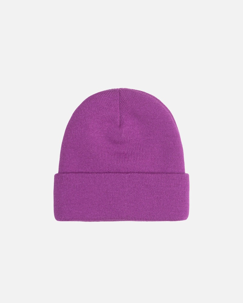 Purple Stüssy Cuff Stock Beanie | USA GFMVCT257