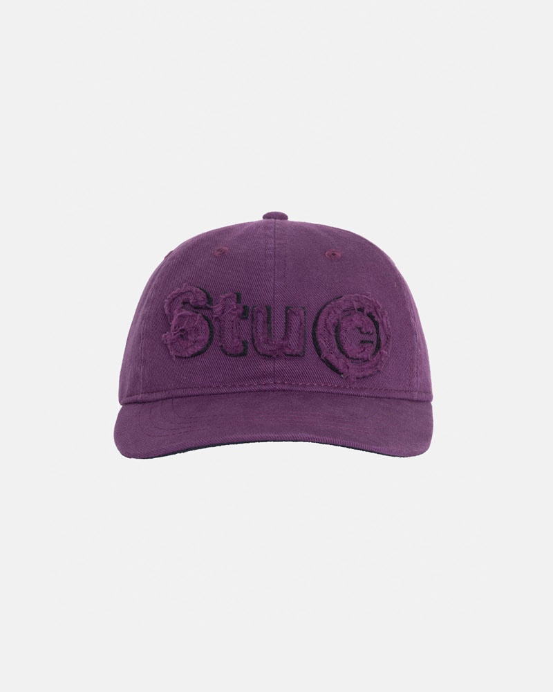 Purple Stüssy Low Pro Copyright Applique Strapback Caps | USA PYQXNU964