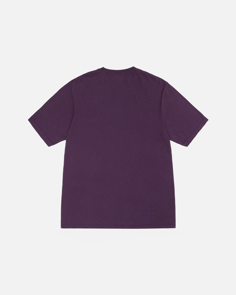 Purple Stüssy Small Stock Pigment Dyed T-Shirts | USA WZVMAE671