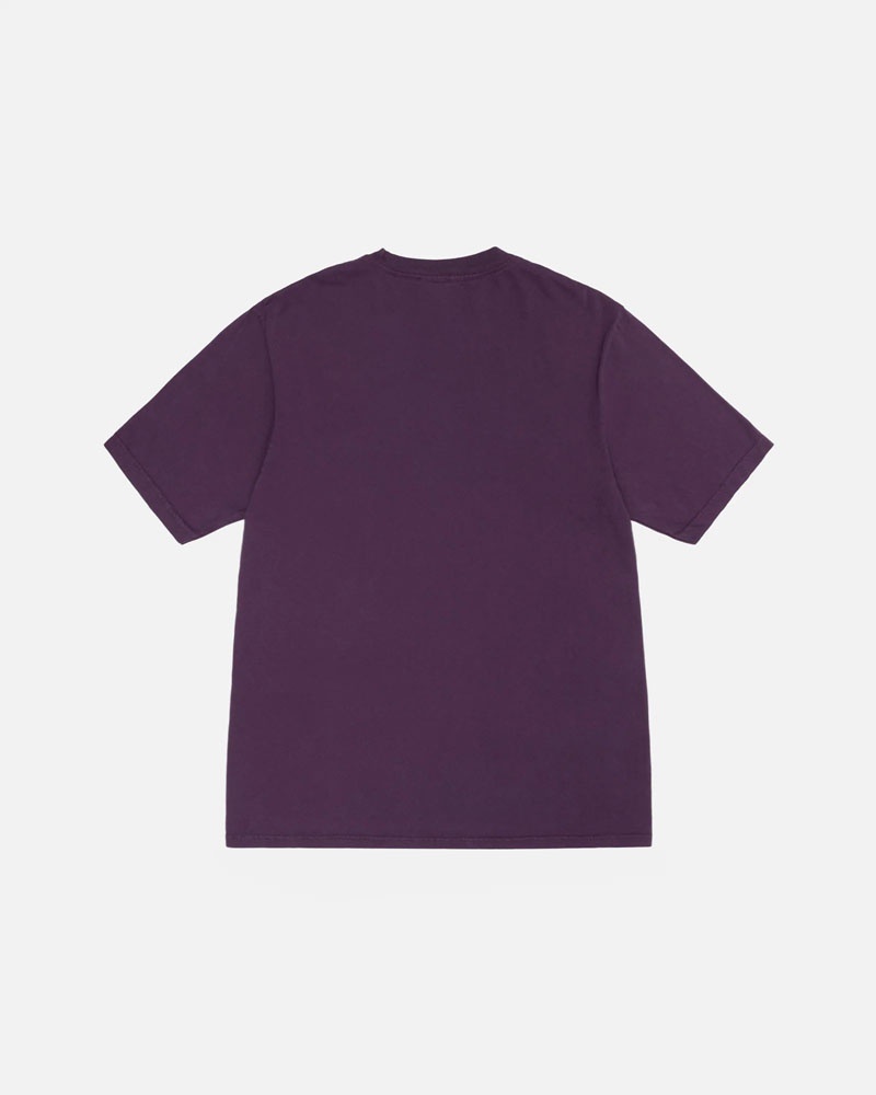 Purple Stüssy Small Stock Pigment Dyed T-Shirts | USA XUCPGJ593