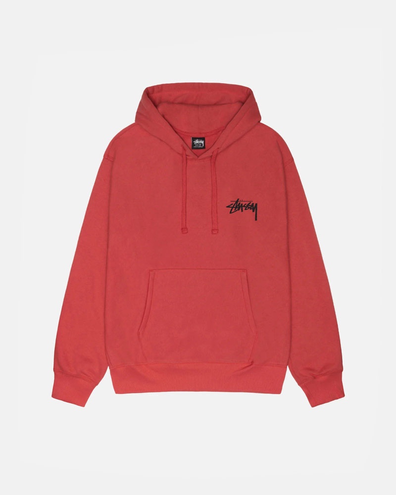 Red Stüssy Classic Dot Hoodie | USA QRYJBA790