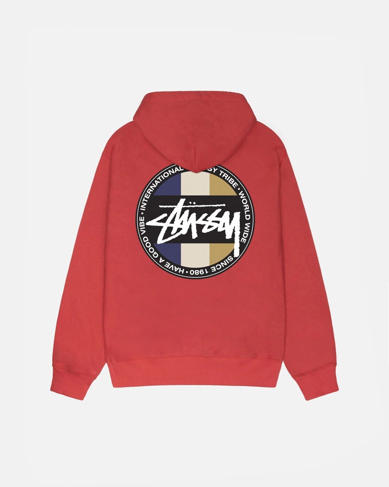 Red Stüssy Classic Dot Hoodie | USA QRYJBA790