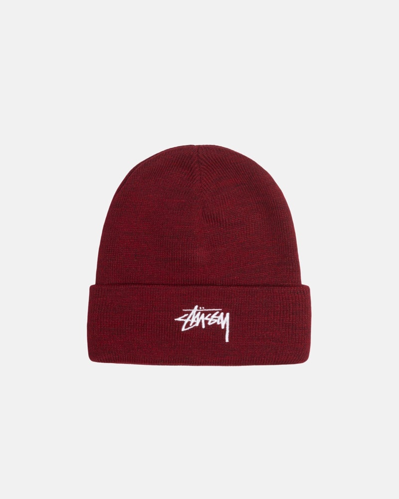 Red Stüssy Cuff Stock Beanie | USA YUXNTQ839