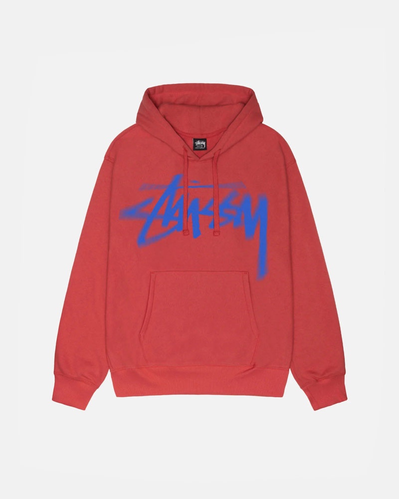 Red Stüssy Dizzy Stock Hoodie | USA WTCJEN081