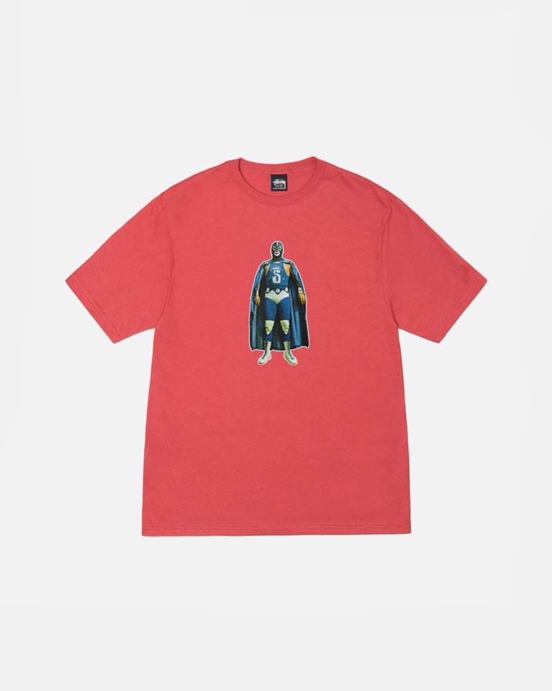 Red Stüssy Lucha T-Shirts | USA CXTPWI074