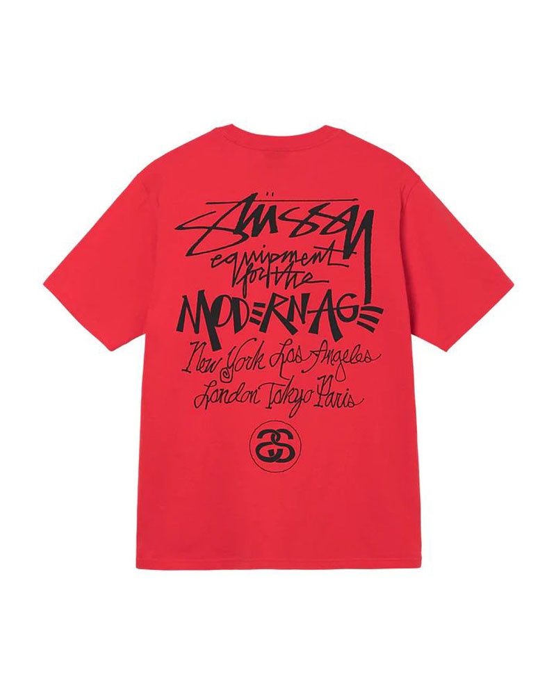 Red Stüssy Modern Age T-Shirts | USA VOZHFQ485