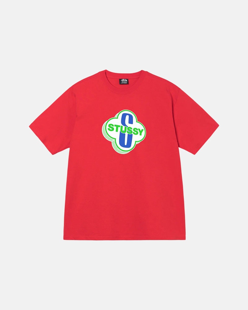 Red Stüssy Motel T-Shirts | USA IAFQRJ056