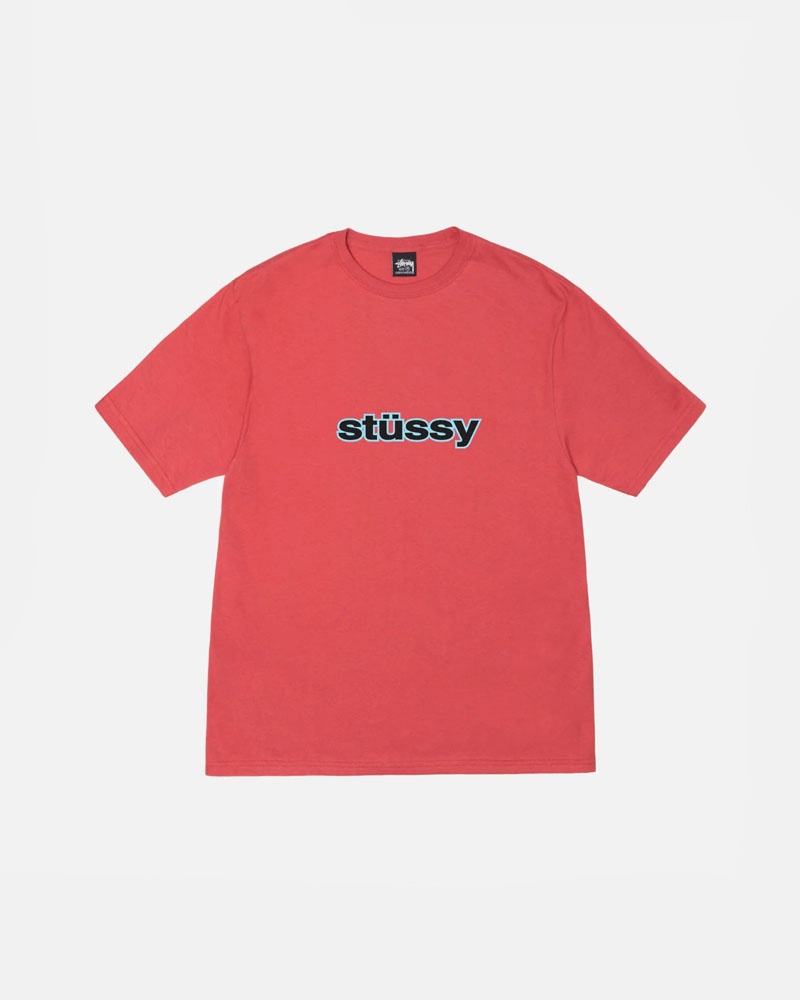 Red Stüssy SS-Link T-Shirts | USA TBPIEO381