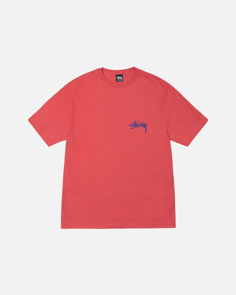 Red Stüssy Skate Tough T-Shirts | USA OHGLQR519