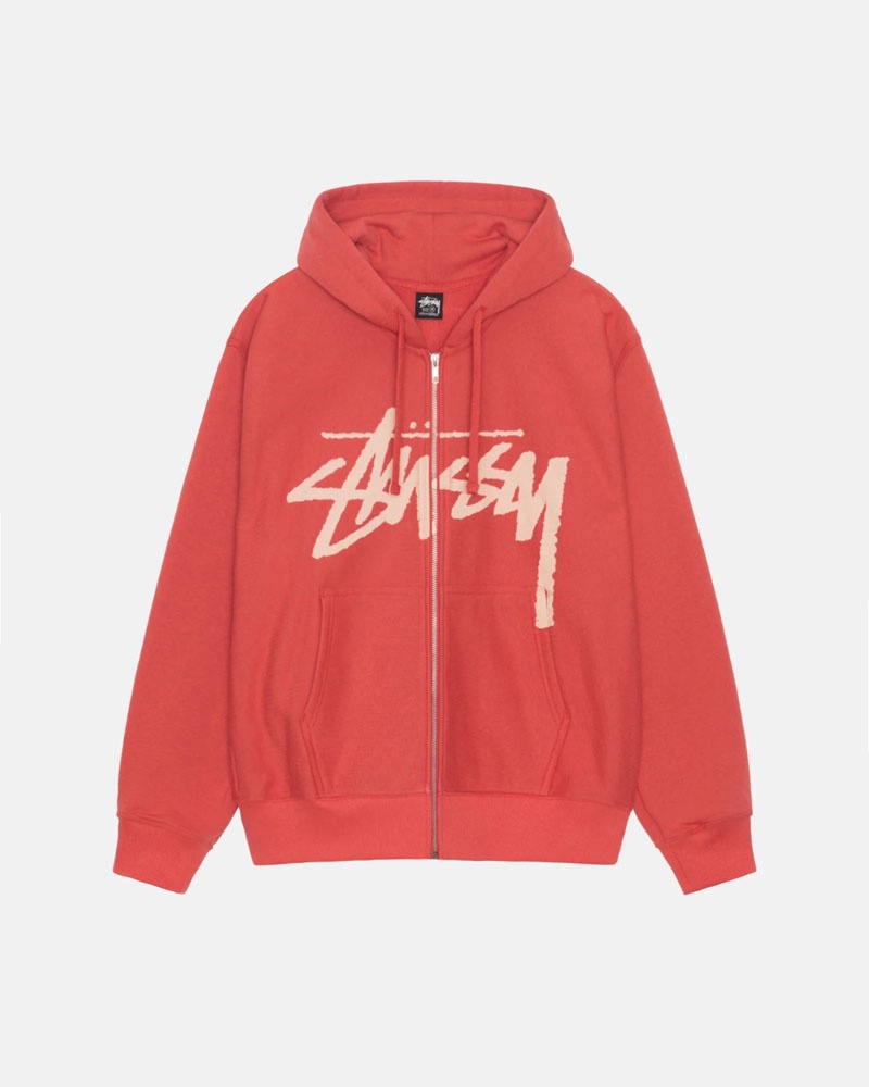 Red Stüssy Venus Zip Hoodie | USA YCMPIR680