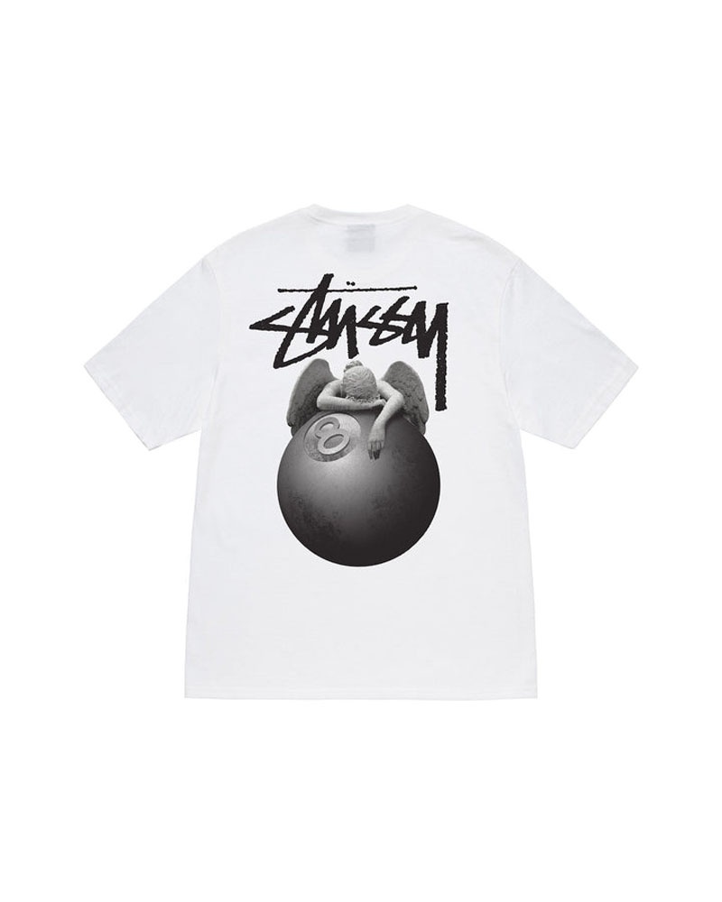 White Stüssy Angel T-Shirts | USA MWPSXF251