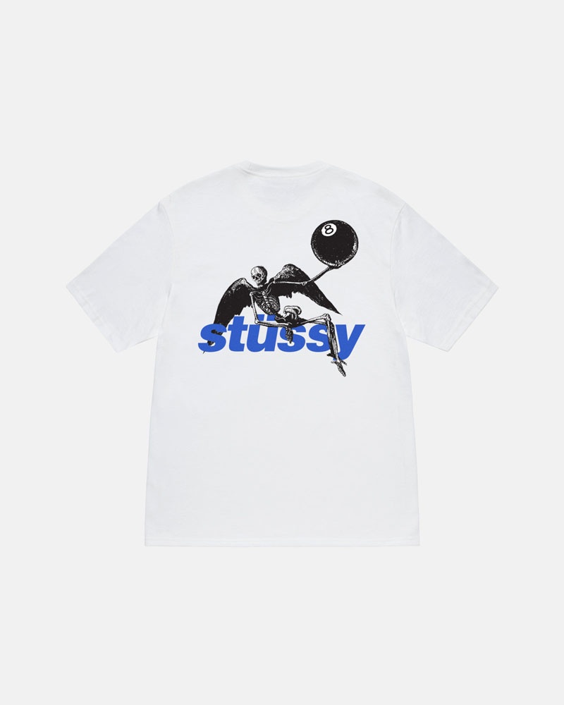 White Stüssy Apocalypse T-Shirts | USA JWTVUH042